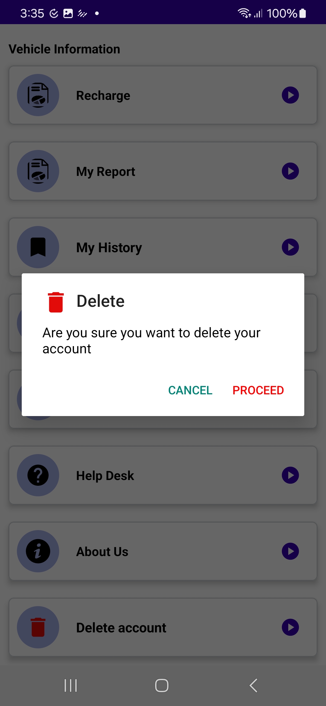 Confirm Account Deletion