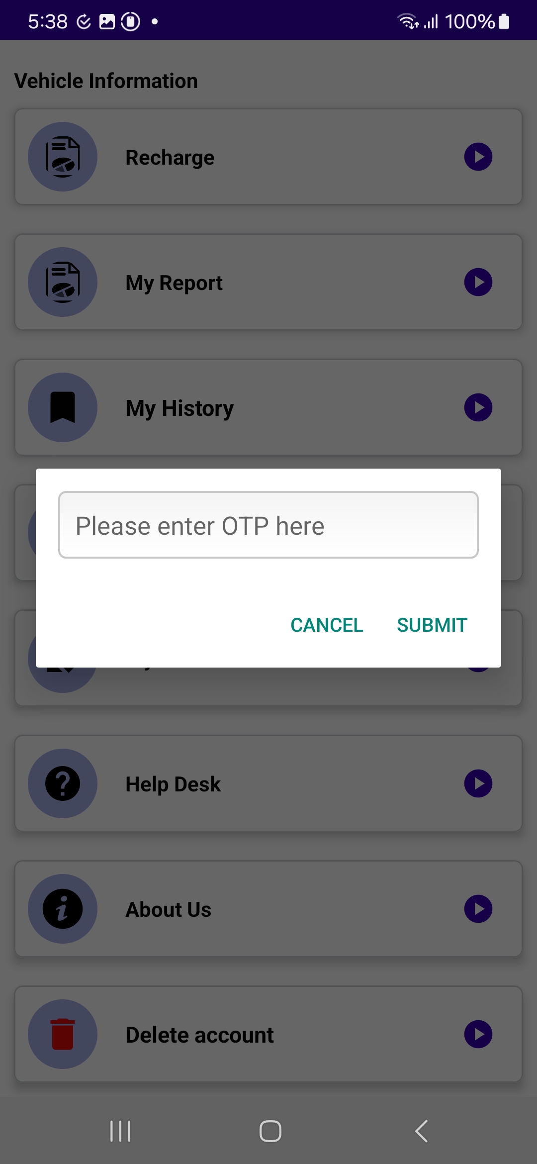 Enter OTP